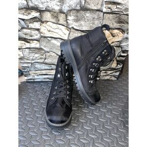 FINAL Black Ankle Hiking Boots Lace Up Size 10